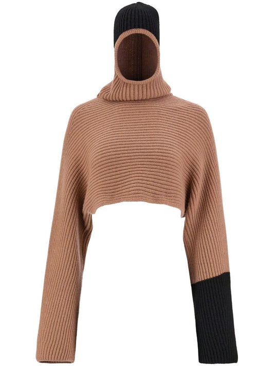 Cashmere cropped hoodie