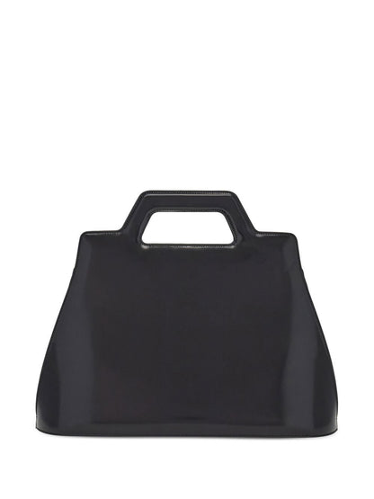 Wanda leather top-hndle bag