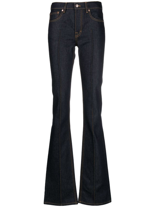 High-waisted organic cotton jeans