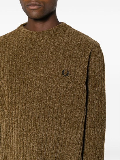 Logo chenille crewneck jumper