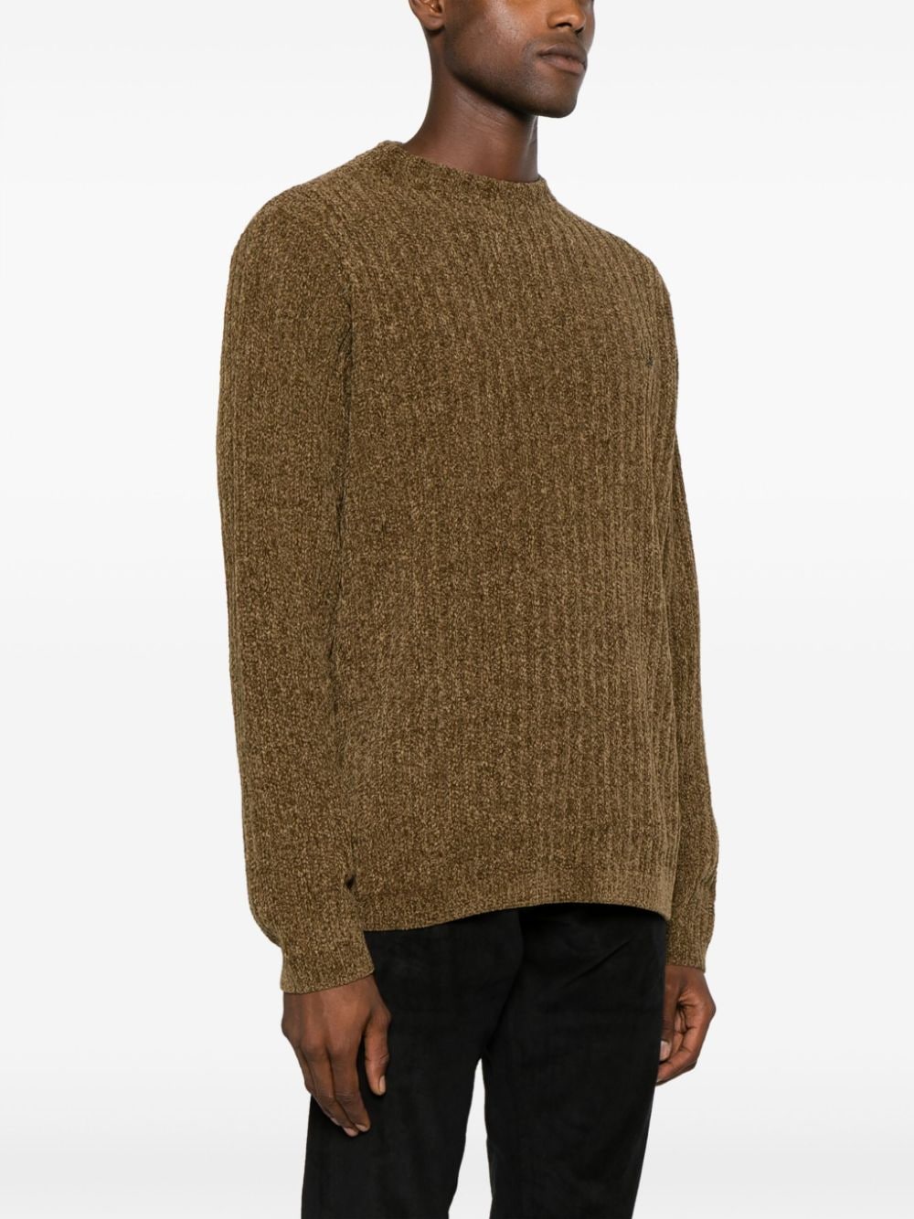 Logo chenille crewneck jumper