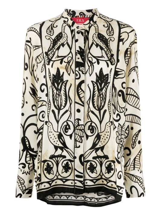 Printed silk shirt