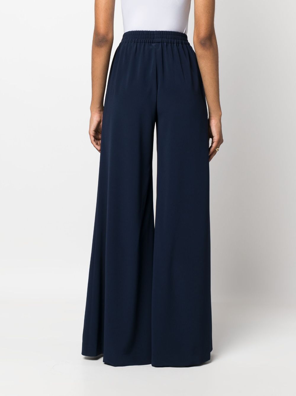 Satin wide leg trousers