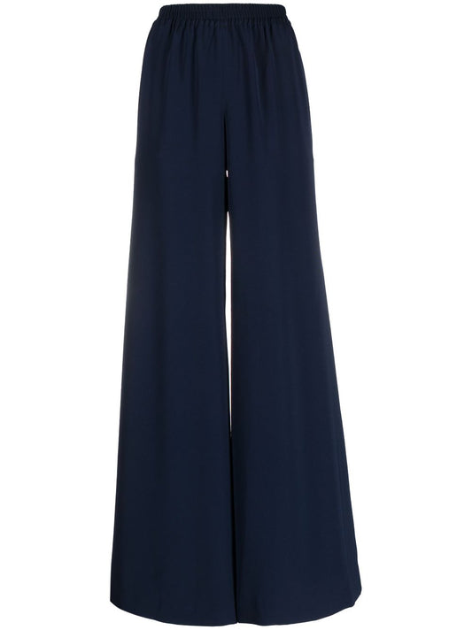 Satin wide leg trousers