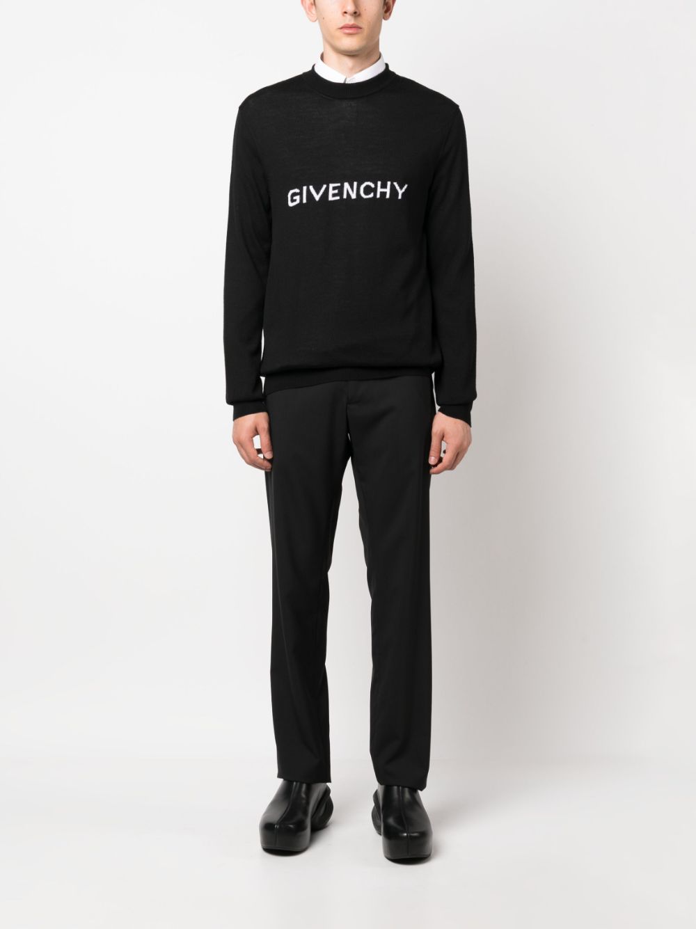 Logo wool crewneck jumper