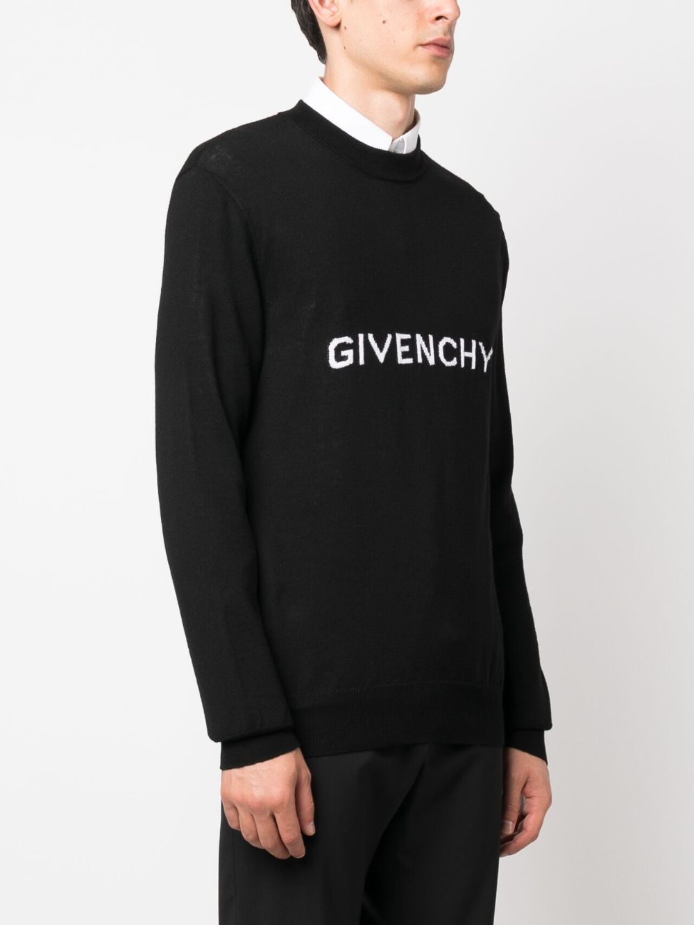 Logo wool crewneck jumper