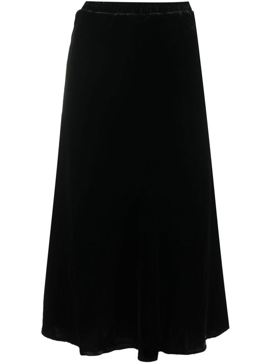 Velvet long skirt