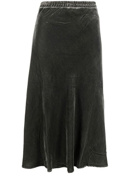 Velvet long skirt