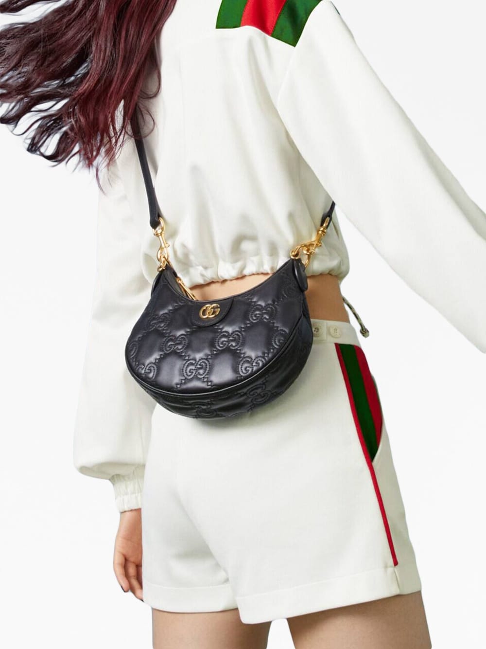 Gg matelasseé leather shoulder bag