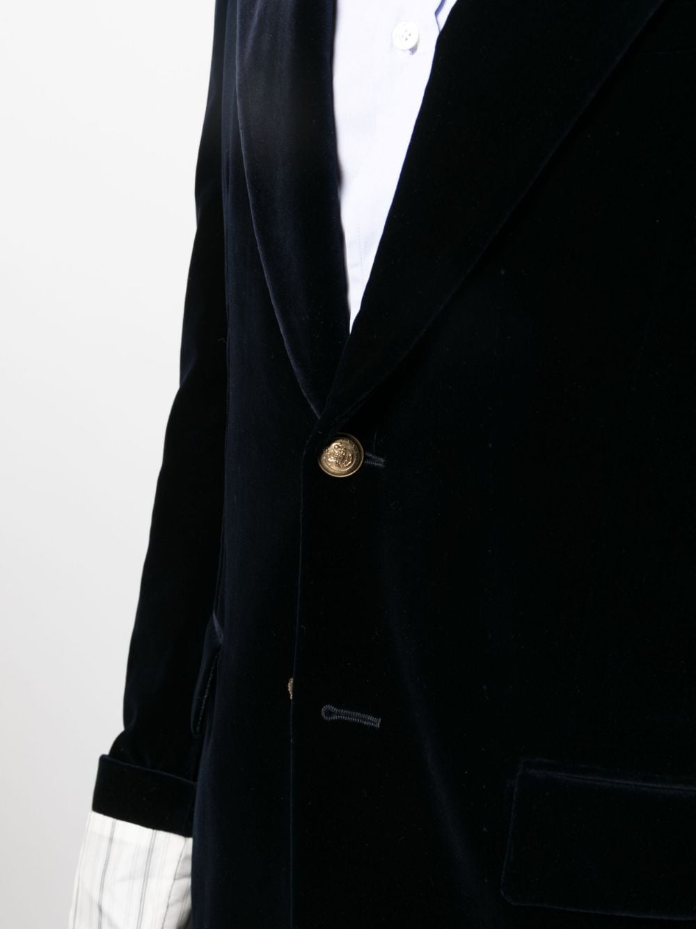 Velvet single-breasted jacket