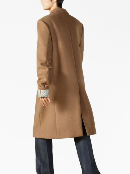 Wool single-breasted coat