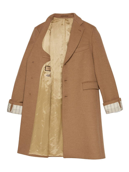 Wool single-breasted coat