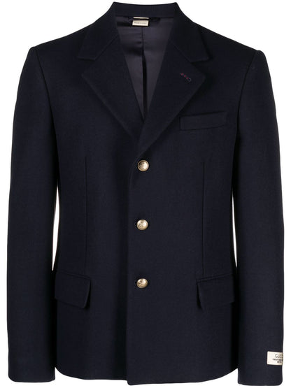 Wool single-breasted jacket