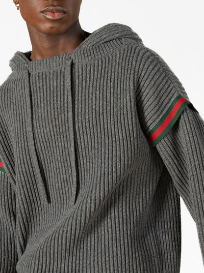 Wool and cashmere blend hoodie