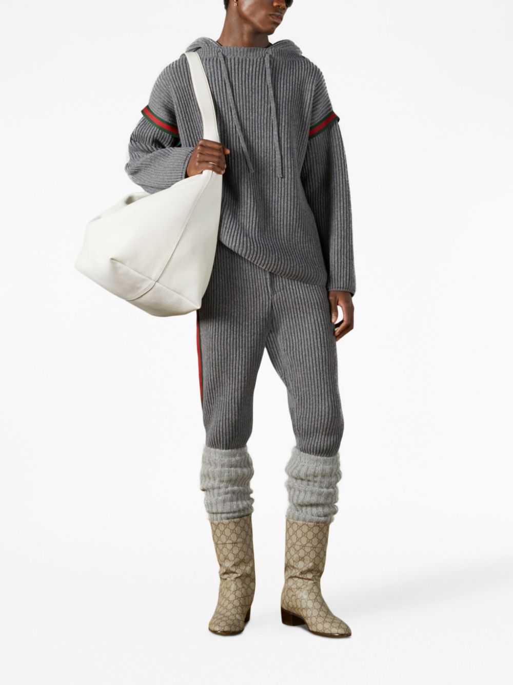 Wool and cashmere blend hoodie