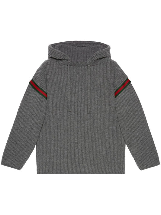 Wool and cashmere blend hoodie