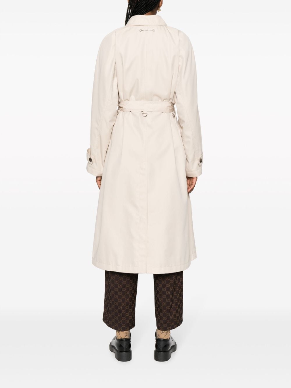 Cotton gabardine trench coat