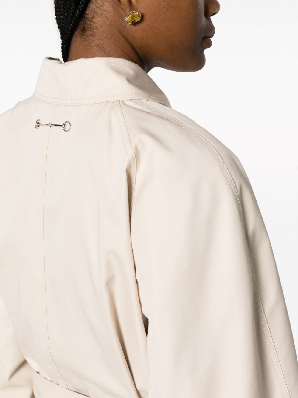 Cotton gabardine trench coat