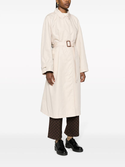 Cotton gabardine trench coat