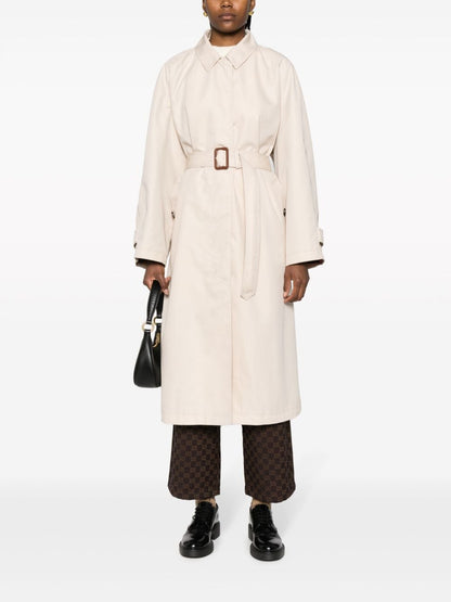 Cotton gabardine trench coat