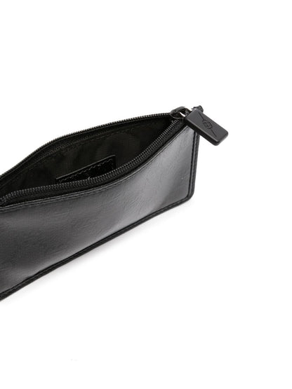 Leather zipped card case