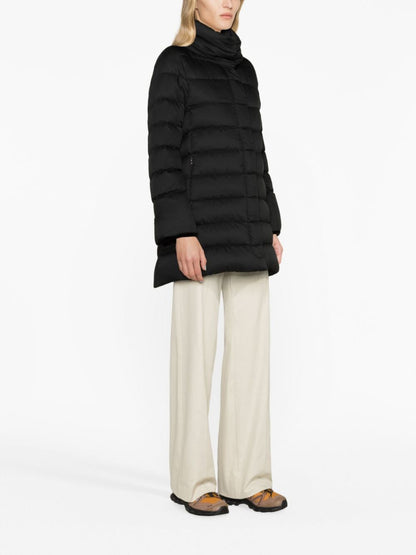 Nylon midi puffer jacket