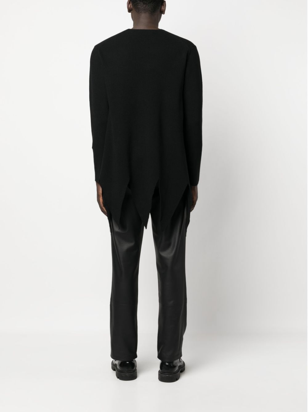 Wool asymmetric jumper