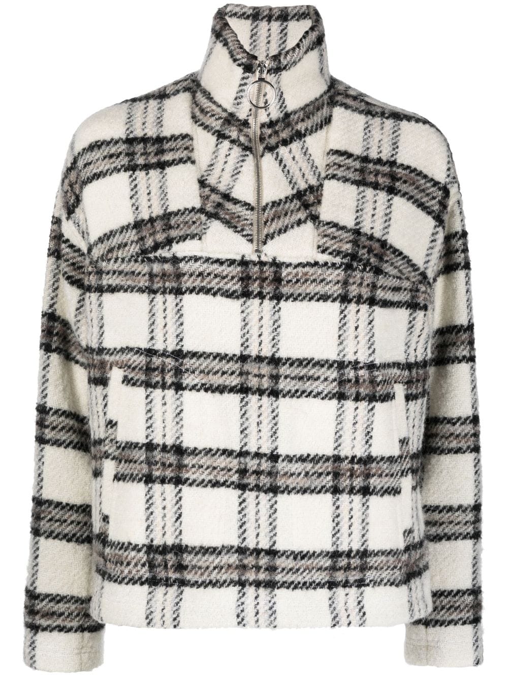 Bika checked cotton blend sweatshirt