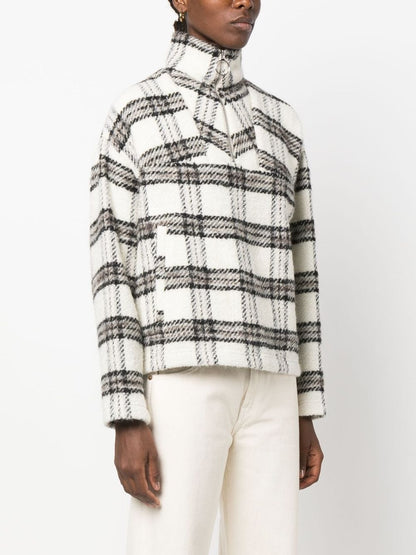 Bika checked cotton blend sweatshirt