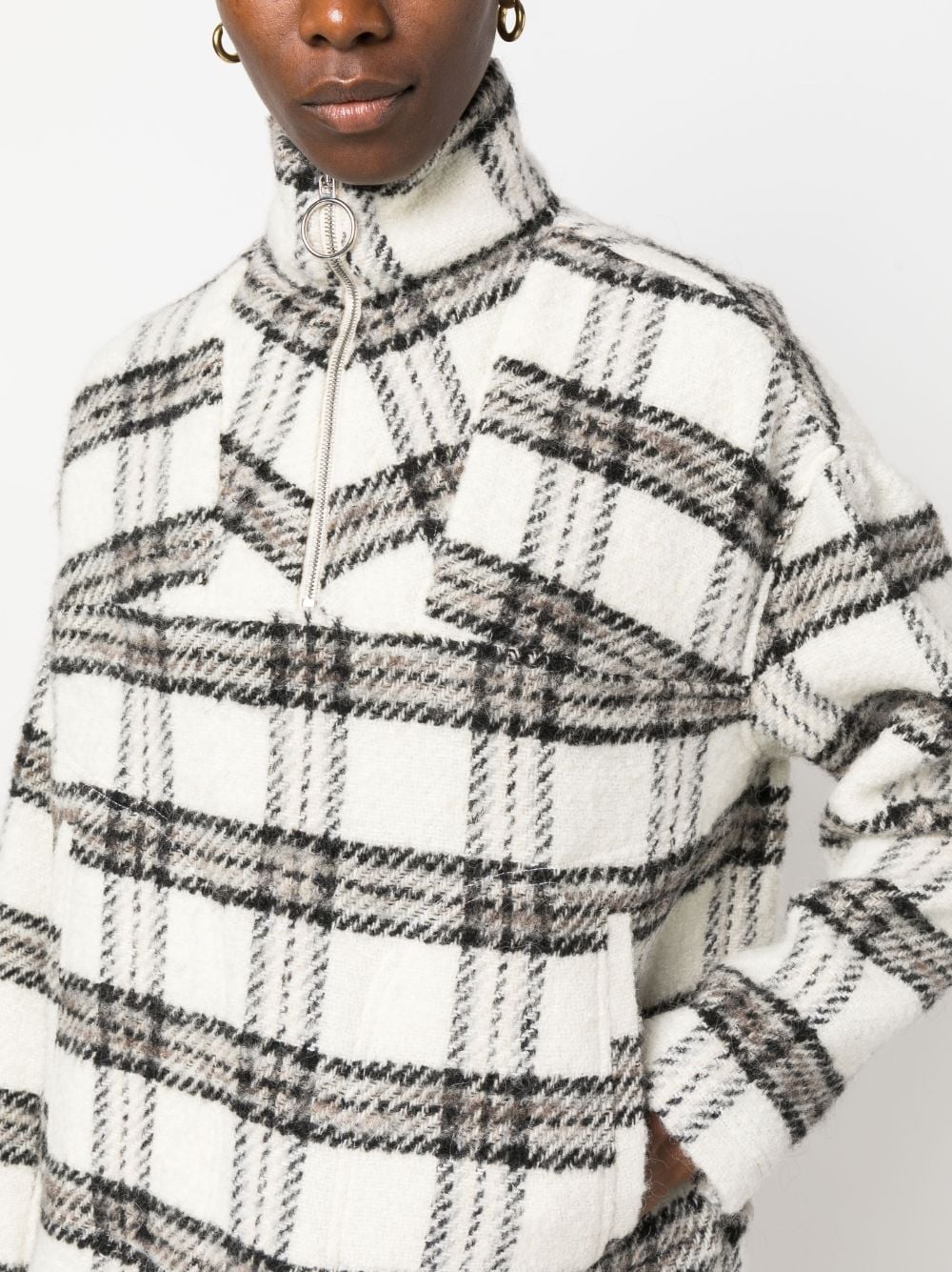 Bika checked cotton blend sweatshirt