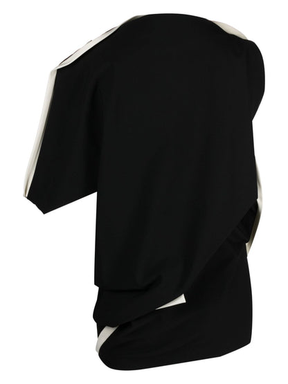 Draped asymmetric blouse