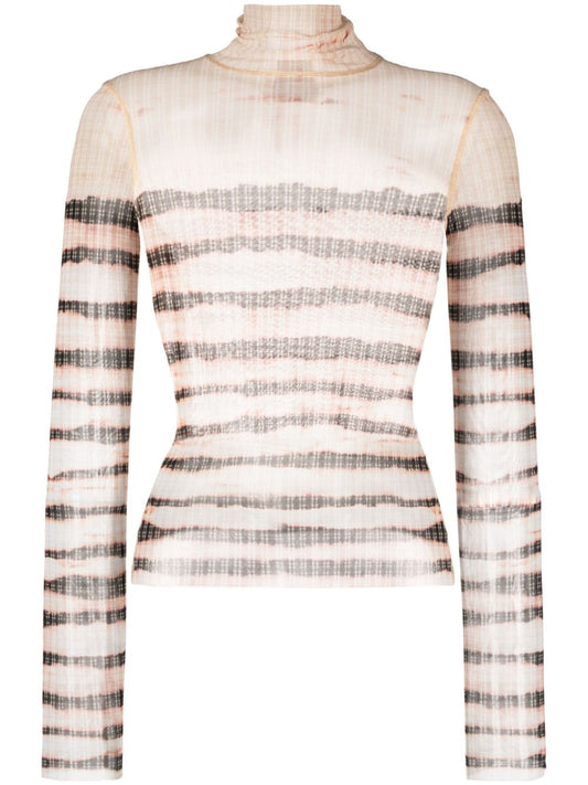 Striped long sleeve top