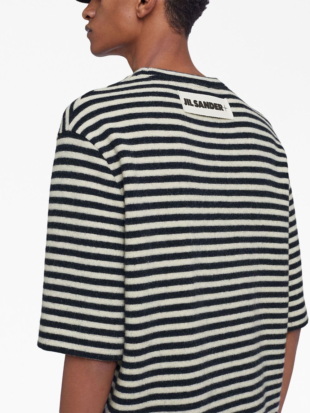 Wool striped t-shirt