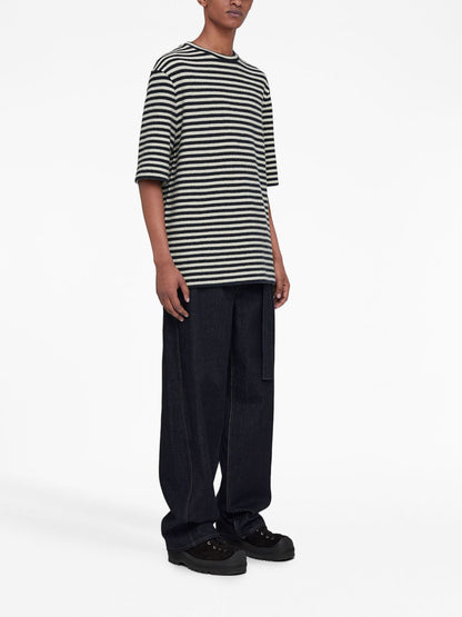 Wool striped t-shirt