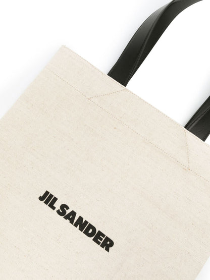 Book tote linen shopping bag