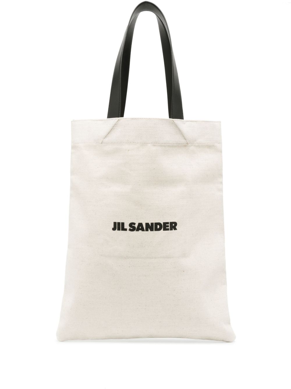 Book tote linen shopping bag