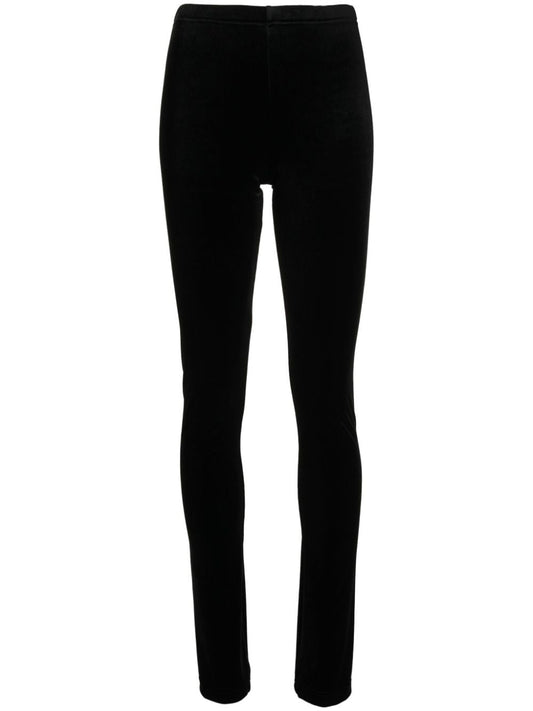 Velvet skinny trousers