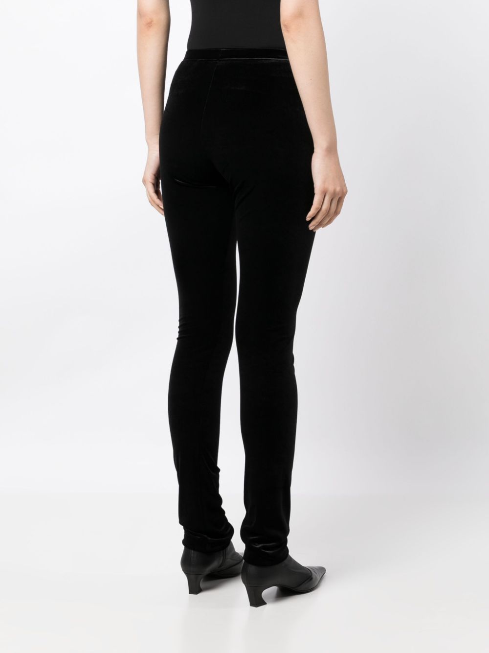 Velvet skinny trousers