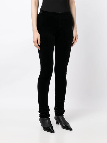 Velvet skinny trousers