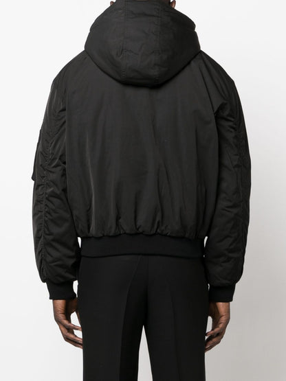 Hooded bomber jacket