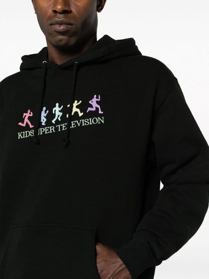 Logo cotton blend hoodie