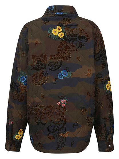 Otto camouflage print quilted jacket