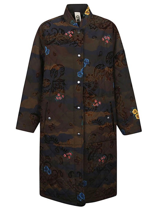 Petra camouflage print ovesized coat