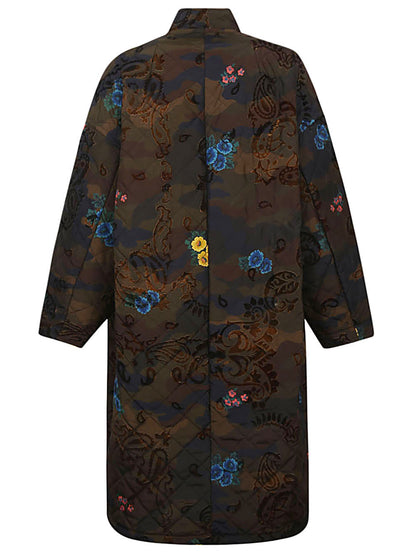 Petra camouflage print ovesized coat