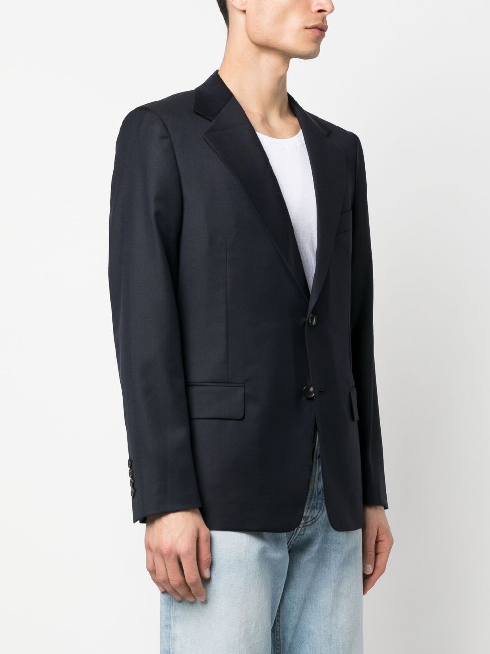 Single-breasted wool jacket