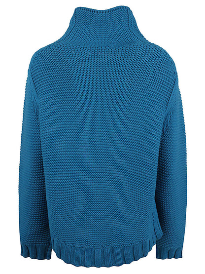 Wool blend high neck jumper