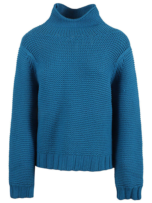 Wool blend high neck jumper