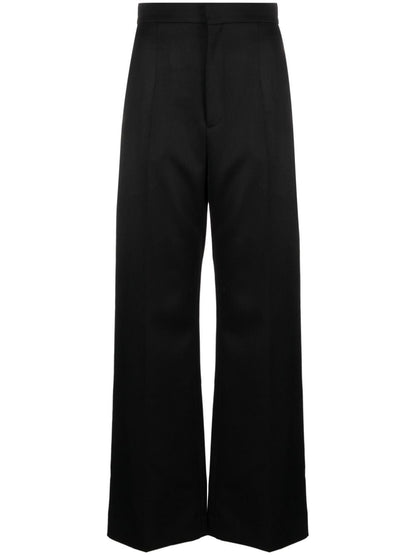 Wool high waisted trousers