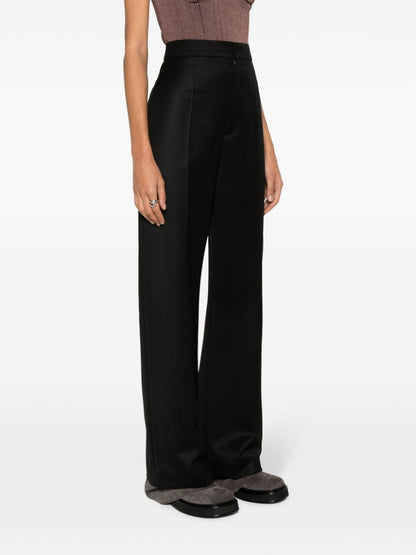 Wool high waisted trousers