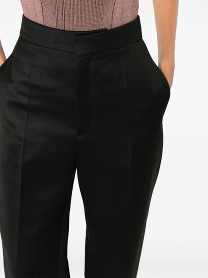 Wool high waisted trousers